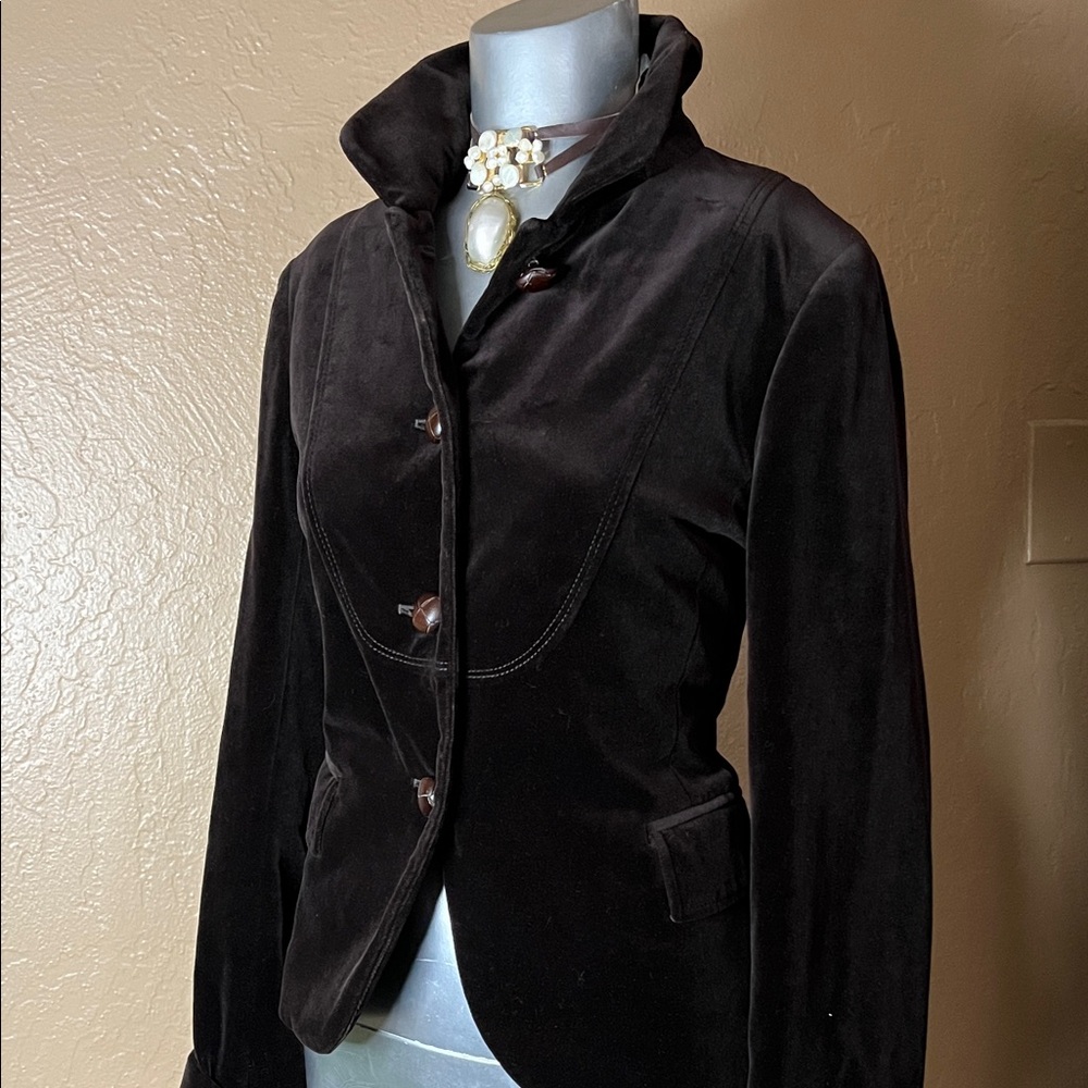 J. Crew Black Velvet Women's Blazer. SZ S - Picture 1 of 6